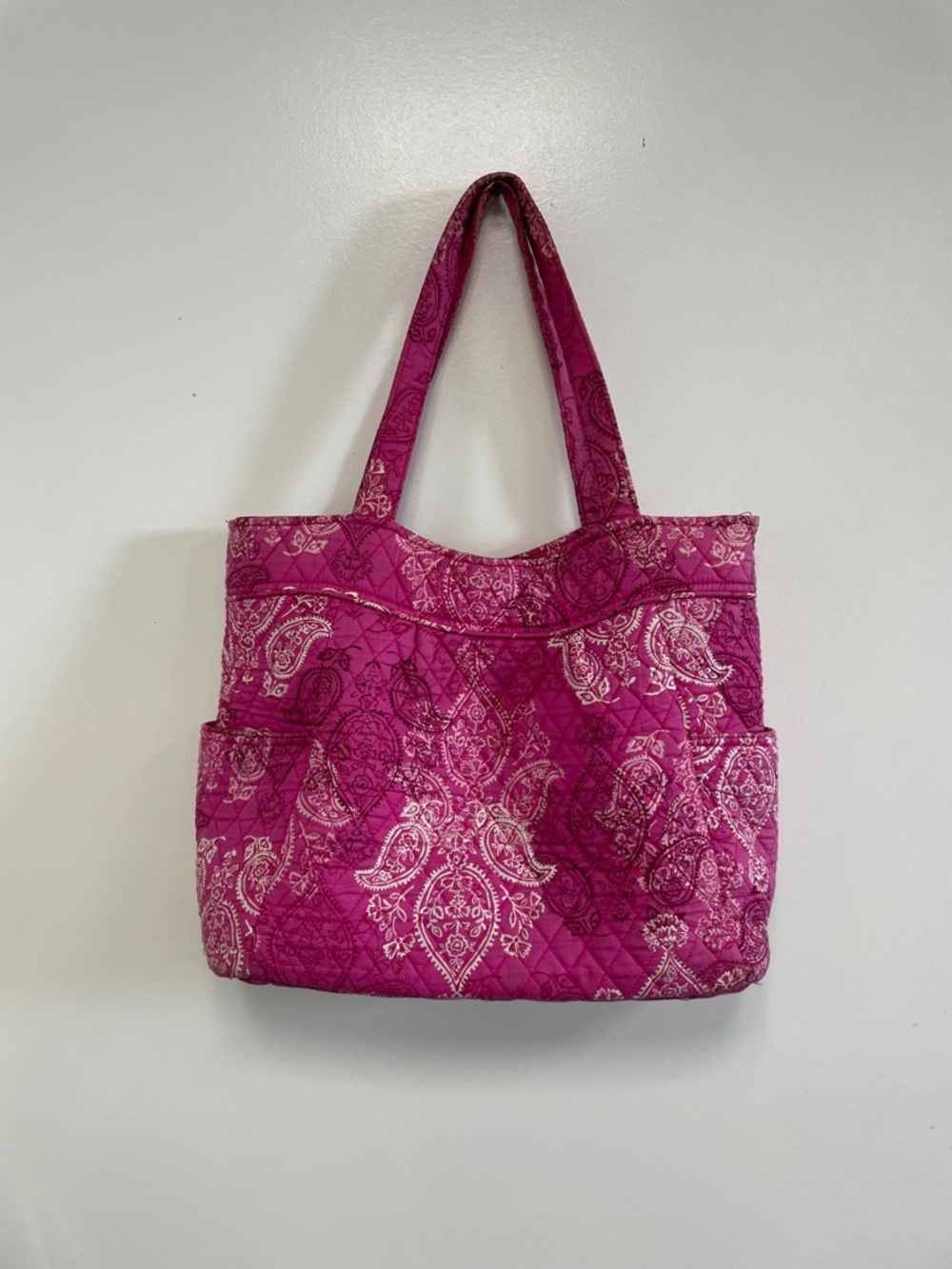 Vera Bradley Quilted Paisley Tote in Magenta